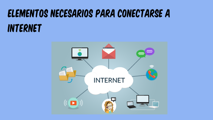 Cuáles son los elementos necesarios para conectarse a Internet